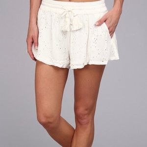 Free People Flowy White Shorts.